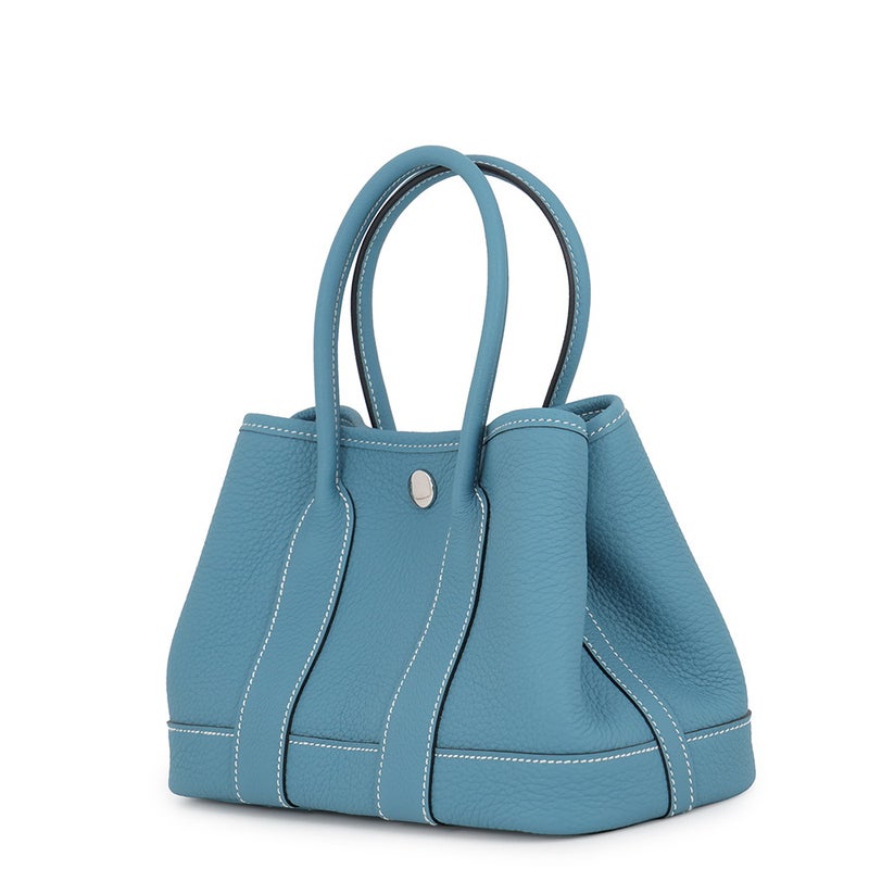 エルメス トートバッグ ネオ・ガーデン 23 ガーデンパーティ ニューブルージーン/シルバー金具 ネゴンダ G刻印 HERMES