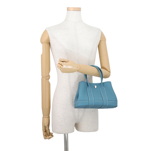 エルメス トートバッグ ネオ・ガーデン 23 ガーデンパーティ ニューブルージーン/シルバー金具 ネゴンダ G刻印 HERMES