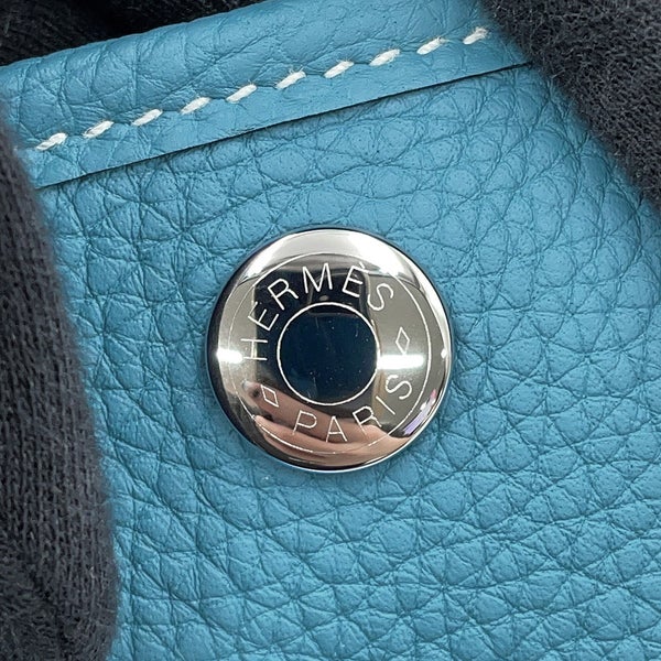 エルメス トートバッグ ネオ・ガーデン 23 ガーデンパーティ ニューブルージーン/シルバー金具 ネゴンダ G刻印 HERMES