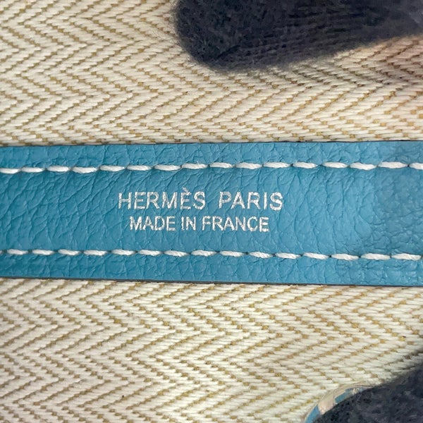 エルメス トートバッグ ネオ・ガーデン 23 ガーデンパーティ ニューブルージーン/シルバー金具 ネゴンダ G刻印 HERMES