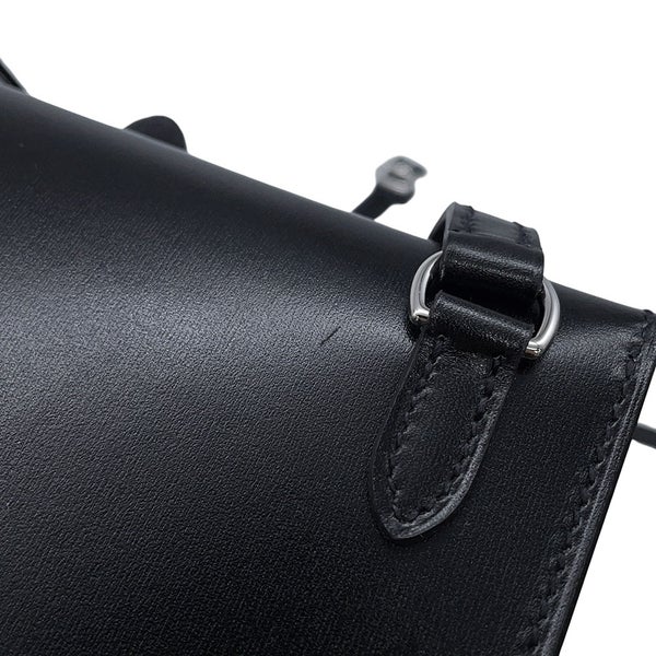 エルメス ショルダーウォレット ナップ トゥーゴー ブラック/シルバー金具 ボックスカーフ K刻印 財布 黒