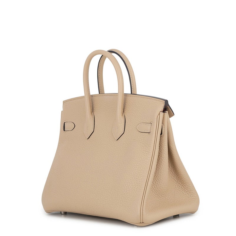 エルメス バーキン25 ヴェルソ トレンチ/ブーゲンビリア/シルバー金具 トゴ U刻印 HERMES Birkin ハンドバッグ