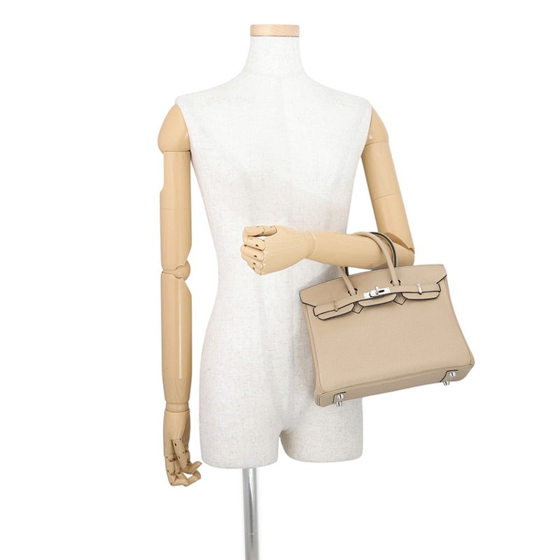 エルメス バーキン25 ヴェルソ トレンチ/ブーゲンビリア/シルバー金具 トゴ U刻印 HERMES Birkin ハンドバッグ