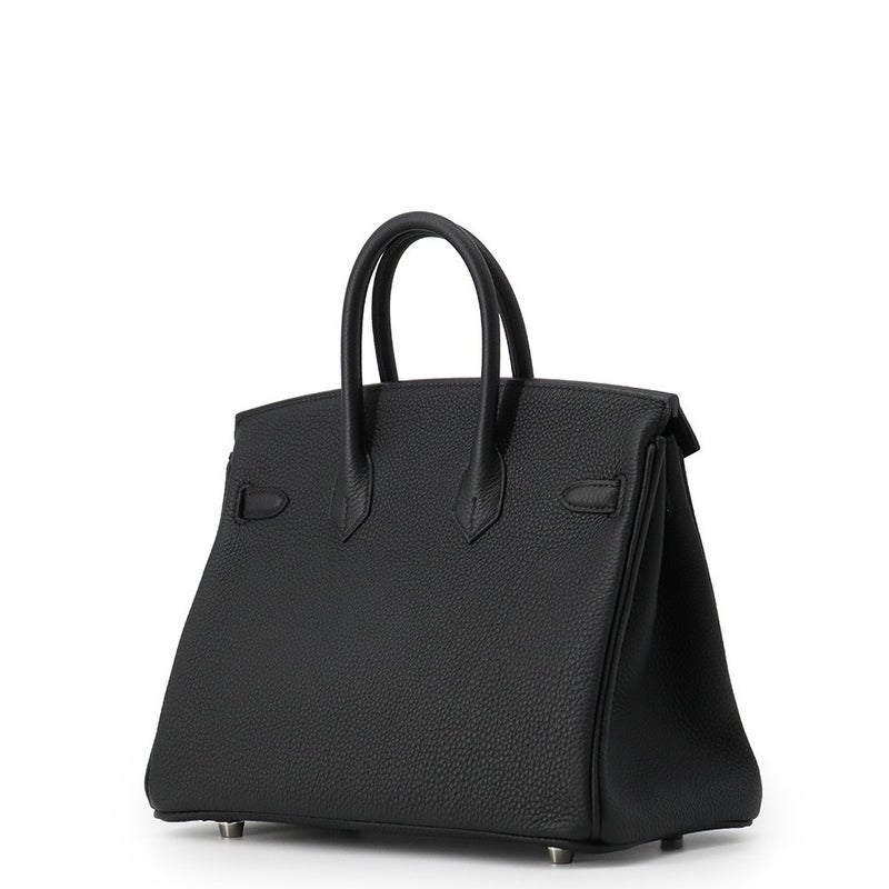 エルメス バーキン25 ブラック/シルバー金具 トゴ G刻印 HERMES Birkin ハンドバッグ 黒