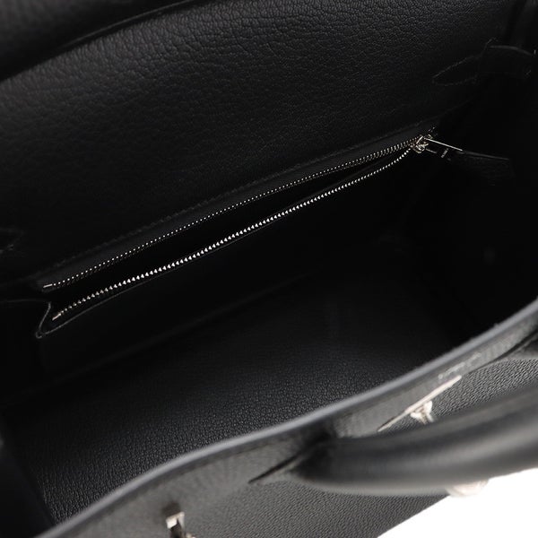 エルメス バーキン25 ブラック/シルバー金具 トゴ G刻印 HERMES Birkin ハンドバッグ 黒