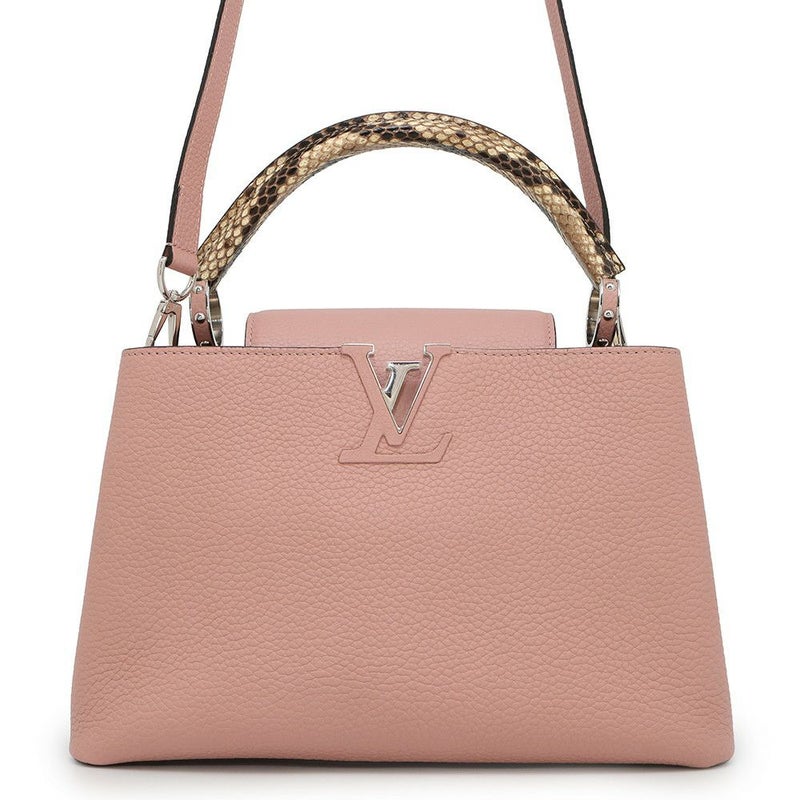 ルイヴィトン ハンドバッグ トリヨンレザー パイソン カプシーヌMM N92801 LOUIS VUITTON 2way ピンク