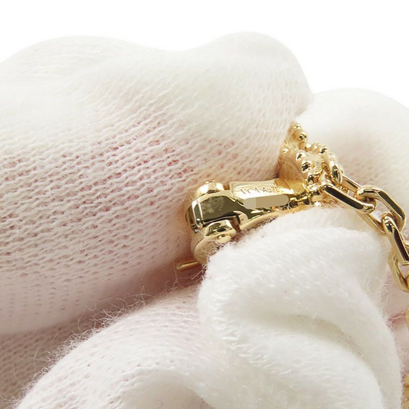 ヴァンクリ ピアス マジック アルハンブラ イヤリング 2モチーフ カーネリアン タイガーズアイ K18YG VCARN5JR00