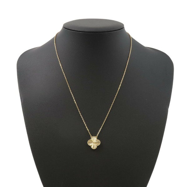 ヴァンクリーフ&アーペル ネックレス ヴィンテージ アルハンブラ ペンダント ギヨシェ K18YGイエローゴールド VCARP4KL00