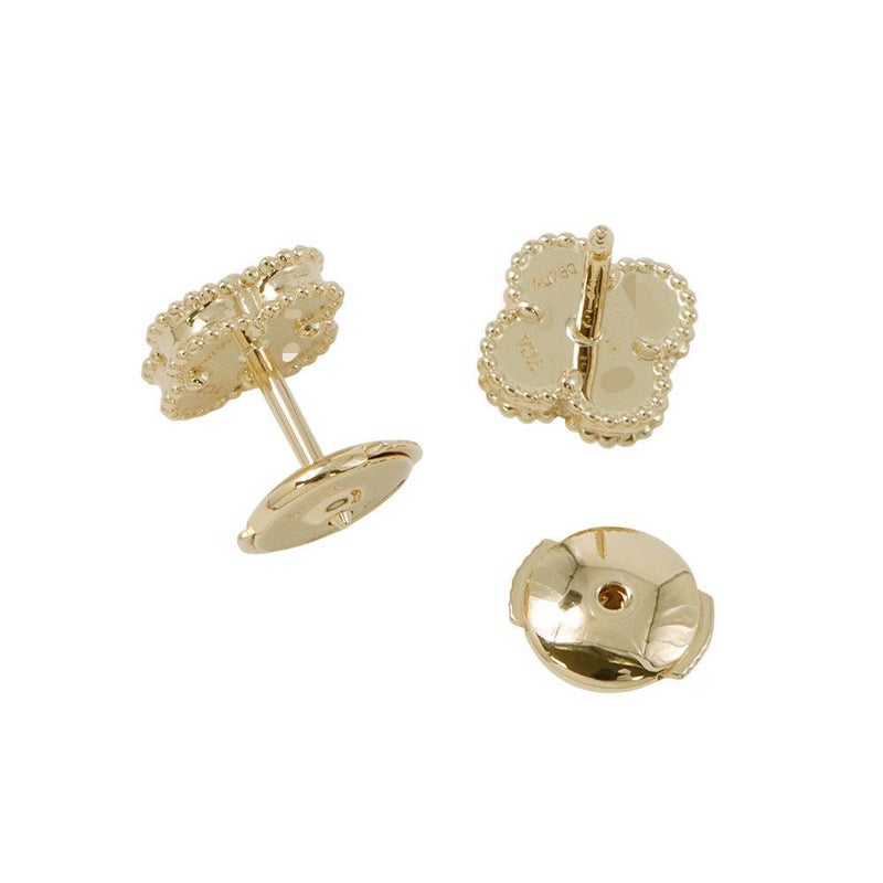 ヴァンクリーフ&アーペル ピアス スウィート アルハンブラ ピアス オニキス K18YGイエローゴールド VCARA44900