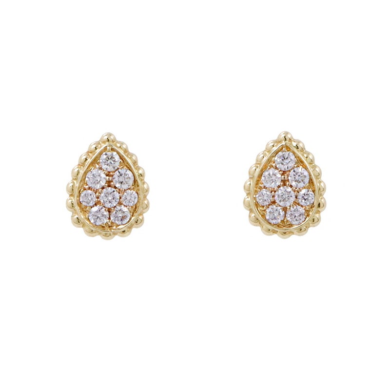 ブシュロン ピアス セルパンボエム スタッズイヤリング エクストラスモール XS ダイヤモンド 16P 計0.25ct K18YG JCO00942