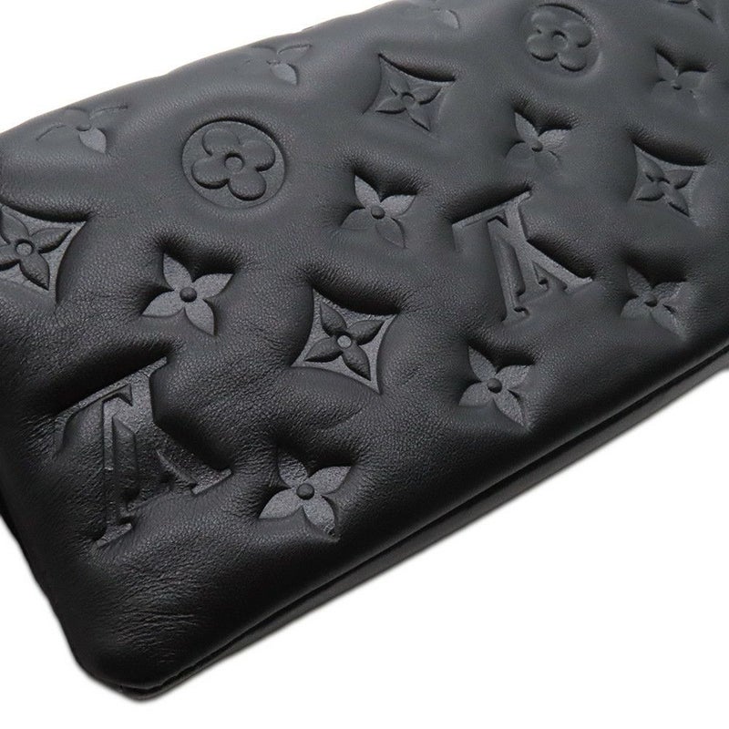 ルイヴィトン ショルダーバッグ モノグラム・パターン/ラムレザー ポシェットクッサン M83359 LOUIS VUITTON ブラック 黒
