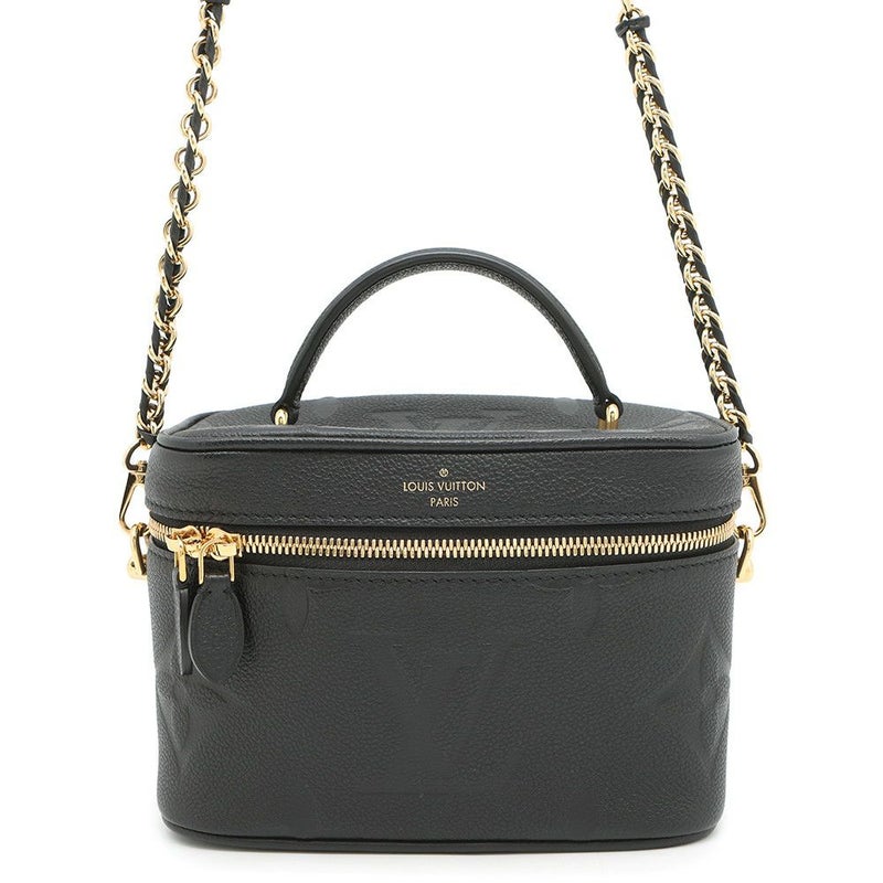 ルイヴィトン ハンドバッグ モノグラム・アンプラント ヴァニティPM M45598 バニティバッグ 黒 ブラック