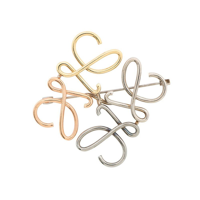 ロエベ ブローチ アナグラム メタル J000245X10 LOEWE アクセサリー マルチゴールド