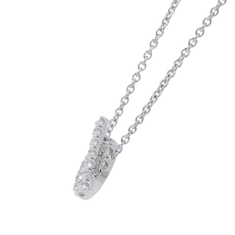 エルメス ネックレス ペンダント フィネス ダイヤモンド 17P 計0.46ct K18WGホワイトゴールド HERMES