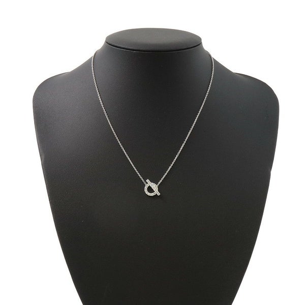 エルメス ネックレス ペンダント フィネス ダイヤモンド 17P 計0.46ct K18WGホワイトゴールド HERMES