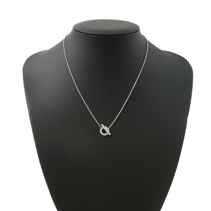 エルメス ネックレス ペンダント フィネス ダイヤモンド 17P 計0.46ct K18WGホワイトゴールド HERMES