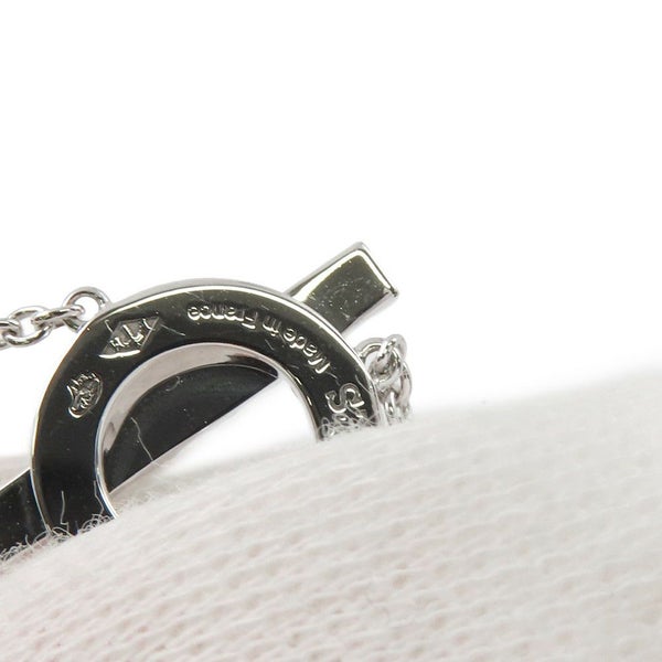 エルメス ネックレス ペンダント フィネス ダイヤモンド 17P 計0.46ct K18WGホワイトゴールド HERMES