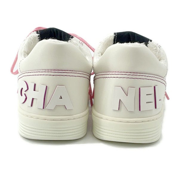 シャネル スニーカー ココマーク ロゴ レザー G35934 レディースサイズ38 CHANEL 靴 白
