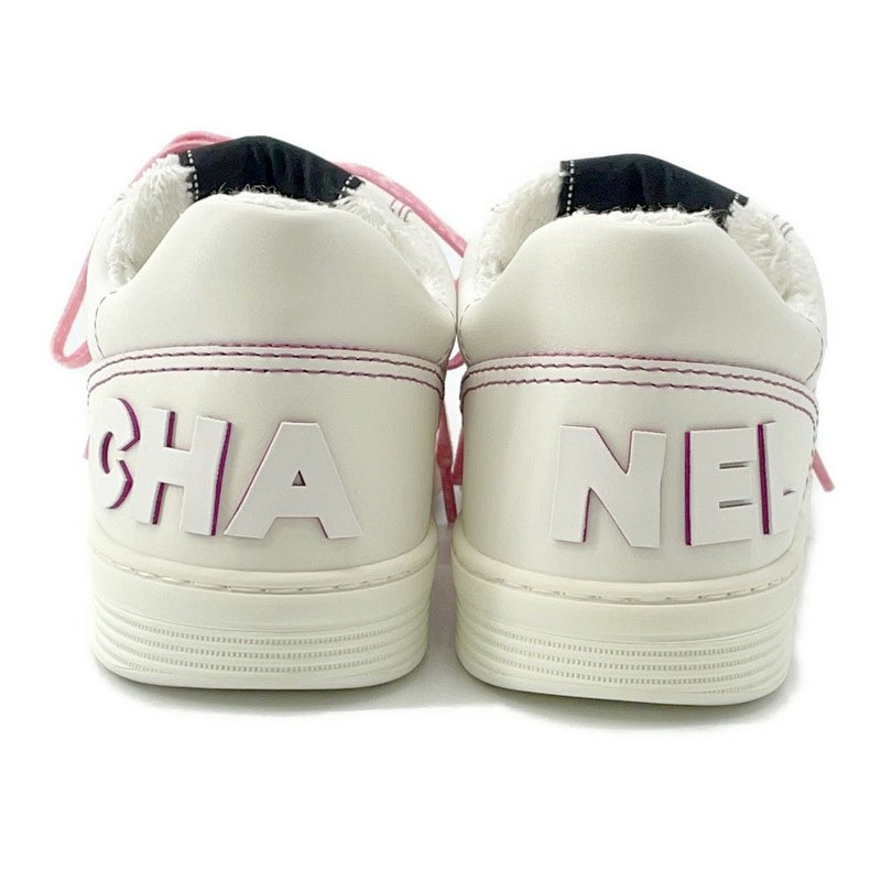 シャネル スニーカー ココマーク ロゴ レザー G35934 レディースサイズ38 CHANEL 靴 白