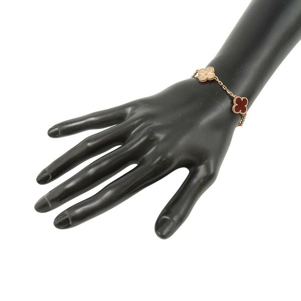 ヴァンクリーフ＆アーペル ブレスレット ヴィンテージ アルハンブラ ブレスレット 5モチーフ カーネリアン ギヨシェ K18PG VCARP7RP00