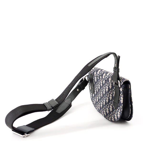 クリスチャン・ディオール ボディバッグ オブリーク ジャカード サドル ポーチ 1ADPO095YKY Christian Dior 黒 トロッター
