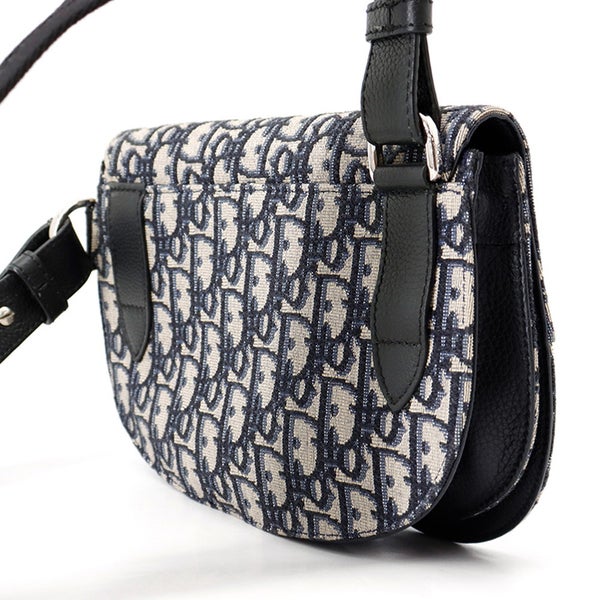 クリスチャン・ディオール ボディバッグ オブリーク ジャカード サドル ポーチ 1ADPO095YKY Christian Dior 黒 トロッター