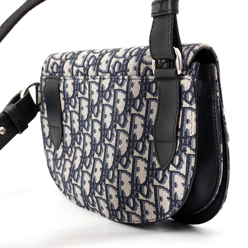 クリスチャン・ディオール ボディバッグ オブリーク ジャカード サドル ポーチ 1ADPO095YKY Christian Dior 黒 トロッター