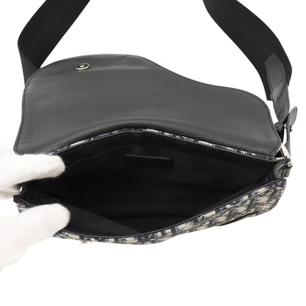 クリスチャン・ディオール ボディバッグ オブリーク ジャカード サドル ポーチ 1ADPO095YKY Christian Dior 黒 トロッター