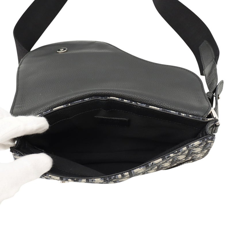 クリスチャン・ディオール ボディバッグ オブリーク ジャカード サドル ポーチ 1ADPO095YKY Christian Dior 黒 トロッター