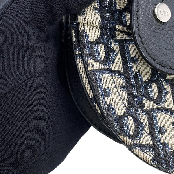 クリスチャン・ディオール ボディバッグ オブリーク ジャカード サドル ポーチ 1ADPO095YKY Christian Dior 黒 トロッター