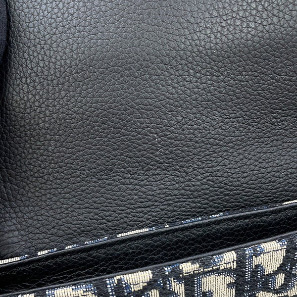 クリスチャン・ディオール ボディバッグ オブリーク ジャカード サドル ポーチ 1ADPO095YKY Christian Dior 黒 トロッター