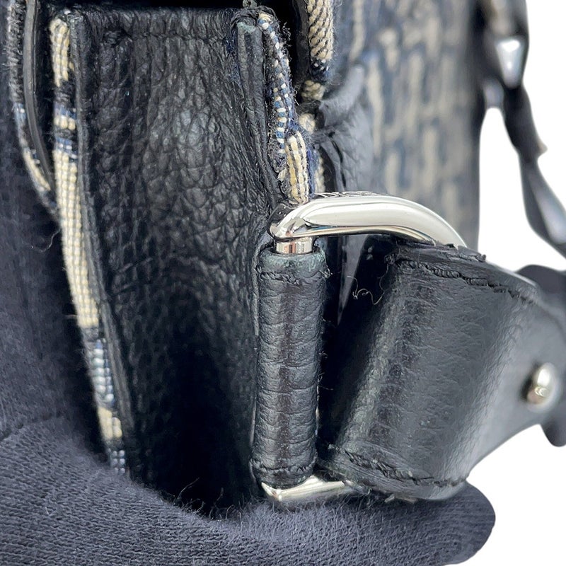 クリスチャン・ディオール ボディバッグ オブリーク ジャカード サドル ポーチ 1ADPO095YKY Christian Dior 黒 トロッター