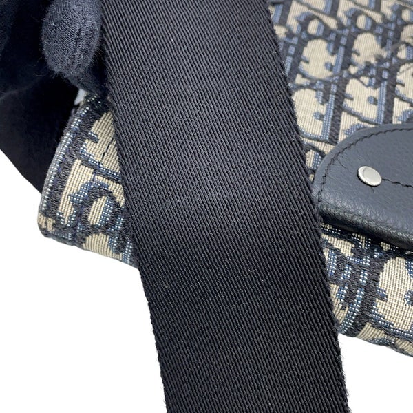 クリスチャン・ディオール ボディバッグ オブリーク ジャカード サドル ポーチ 1ADPO095YKY Christian Dior 黒 トロッター