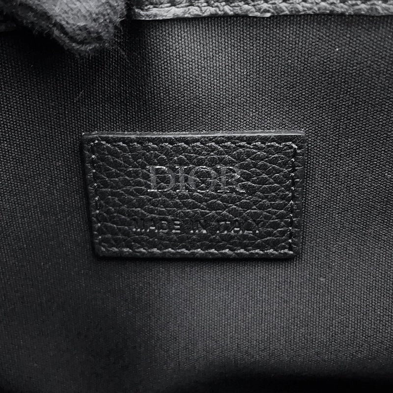 クリスチャン・ディオール ボディバッグ オブリーク ジャカード サドル ポーチ 1ADPO095YKY Christian Dior 黒 トロッター