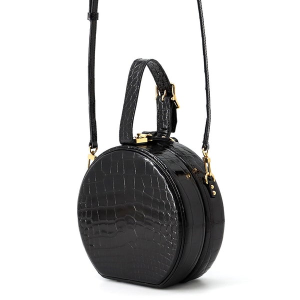 ルイ ヴィトン ハンドバッグ クロコダイル プティット・ボワット・シャポー LOUIS VUITTON 2wayショルダーバッグ ブラック 黒
