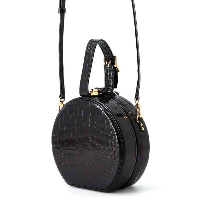 ルイ ヴィトン ハンドバッグ クロコダイル プティット・ボワット・シャポー LOUIS VUITTON 2wayショルダーバッグ ブラック 黒