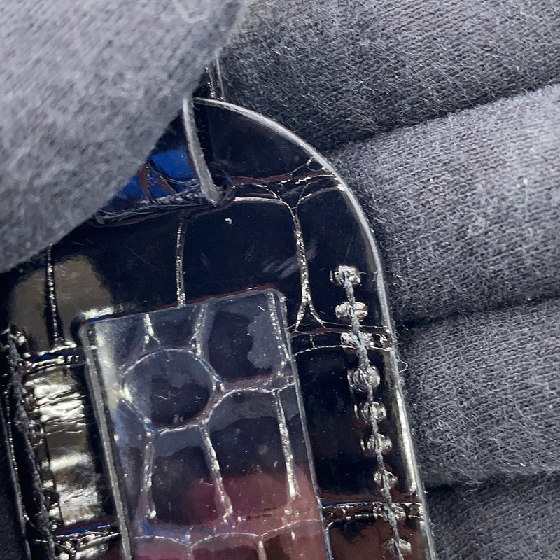 ルイ ヴィトン ハンドバッグ クロコダイル プティット・ボワット・シャポー LOUIS VUITTON 2wayショルダーバッグ ブラック 黒