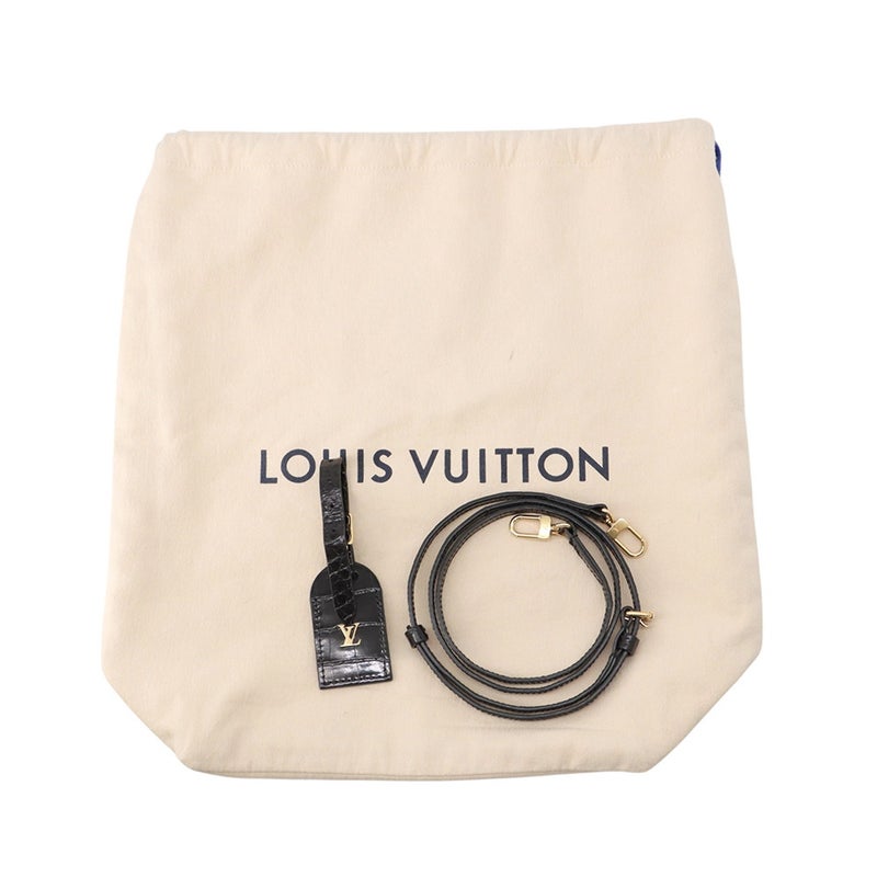 ルイ ヴィトン ハンドバッグ クロコダイル プティット・ボワット・シャポー LOUIS VUITTON 2wayショルダーバッグ ブラック 黒
