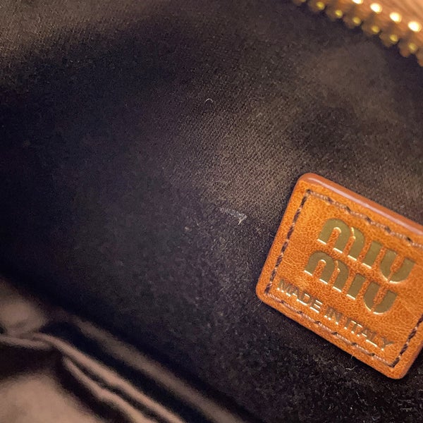 ミュウミュウ ハンドバッグ ワンダー ホーボーバッグ スモール レザー 5BC125 Miu Miu 2way