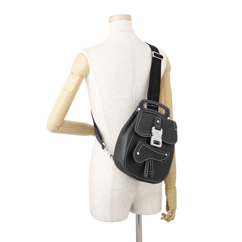 クリスチャン・ディオール ボディバッグ ギャロップ スリングバッグ レザー 1ADBO022YKK Christian Dior 黒