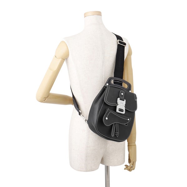 クリスチャン・ディオール ボディバッグ ギャロップ スリングバッグ レザー 1ADBO022YKK Christian Dior 黒