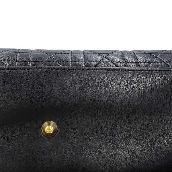 クリスチャン・ディオール ハンドバッグ レディディオール カナージュ ラージ ラムスキン Christian Dior 2way 黒