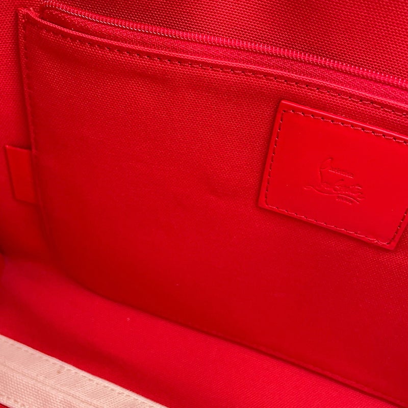 クリスチャン・ルブタン トトートバッグ ナストロルビ トート E/W スモール キャンバス/レザー 3235233 Christian Louboutin
