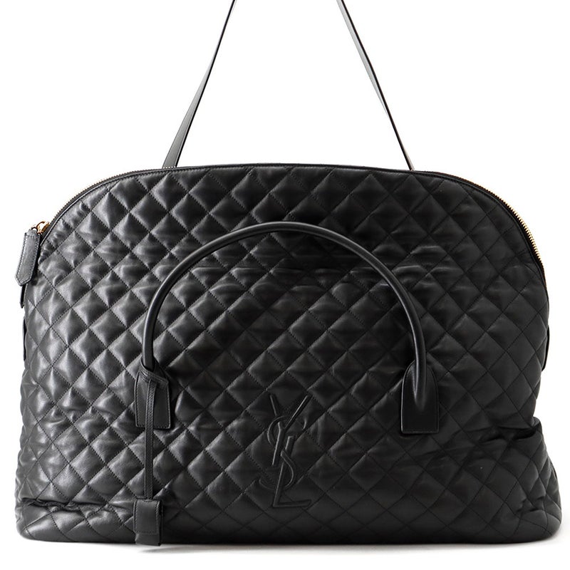 サンローランパリ ボストンバッグ ES ジャイアント トラベルバッグ キルティング レザー 736009 SAINT LAURENT PARIS 黒 2way