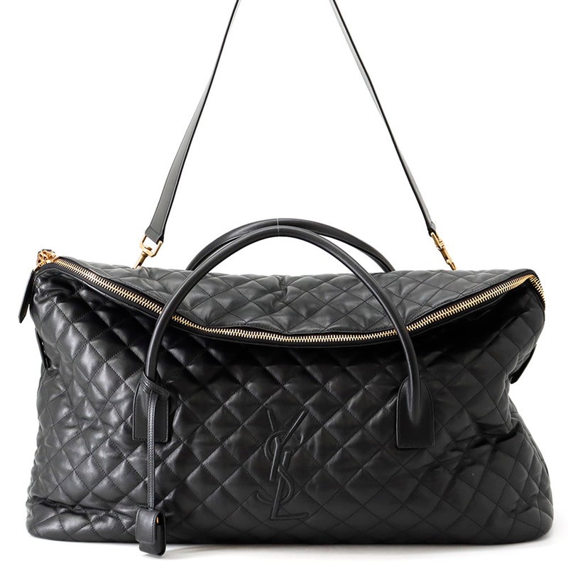 サンローランパリ ボストンバッグ ES ジャイアント トラベルバッグ キルティング レザー 736009 SAINT LAURENT PARIS 黒 2way