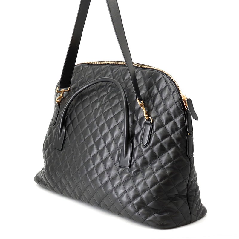 サンローランパリ ボストンバッグ ES ジャイアント トラベルバッグ キルティング レザー 736009 SAINT LAURENT PARIS 黒 2way