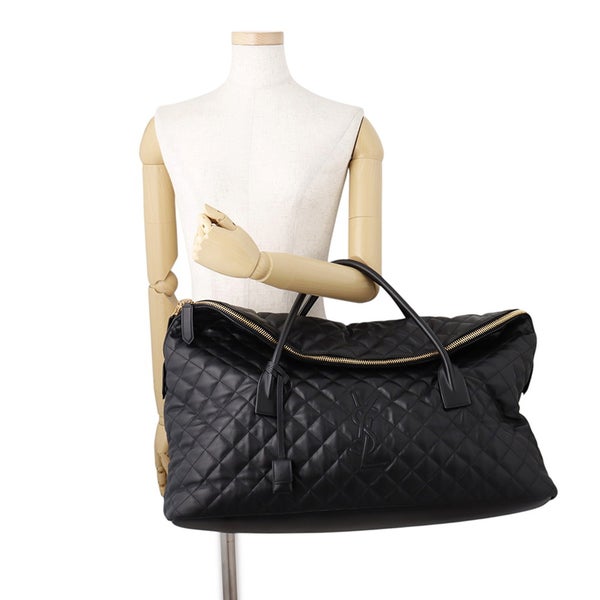 サンローランパリ ボストンバッグ ES ジャイアント トラベルバッグ キルティング レザー 736009 SAINT LAURENT PARIS 黒 2way