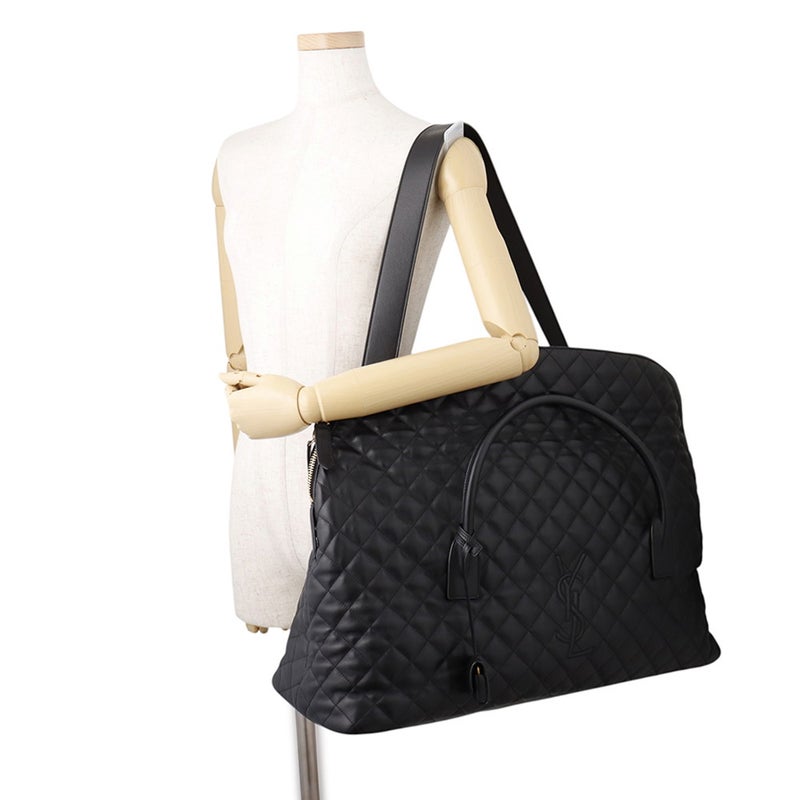 サンローランパリ ボストンバッグ ES ジャイアント トラベルバッグ キルティング レザー 736009 SAINT LAURENT PARIS 黒 2way