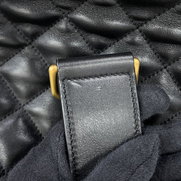 サンローランパリ ボストンバッグ ES ジャイアント トラベルバッグ キルティング レザー 736009 SAINT LAURENT PARIS 黒 2way