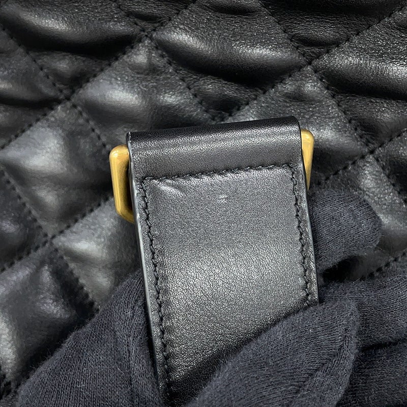 サンローランパリ ボストンバッグ ES ジャイアント トラベルバッグ キルティング レザー 736009 SAINT LAURENT PARIS 黒 2way